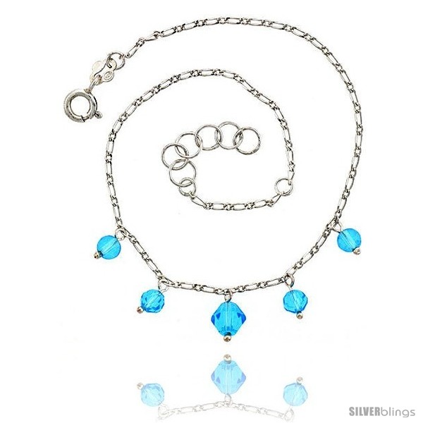 Personalized Blue Ankle Bracelet Initial Anklet Blue - Etsy | Blue ankle  bracelet, Beautiful jewelry, Jewelry advice