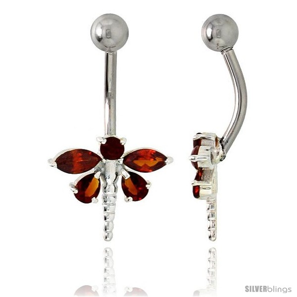 Dragonfly Belly Ring, Belly Button Jewelry, Navel Ring – MyBodiArt