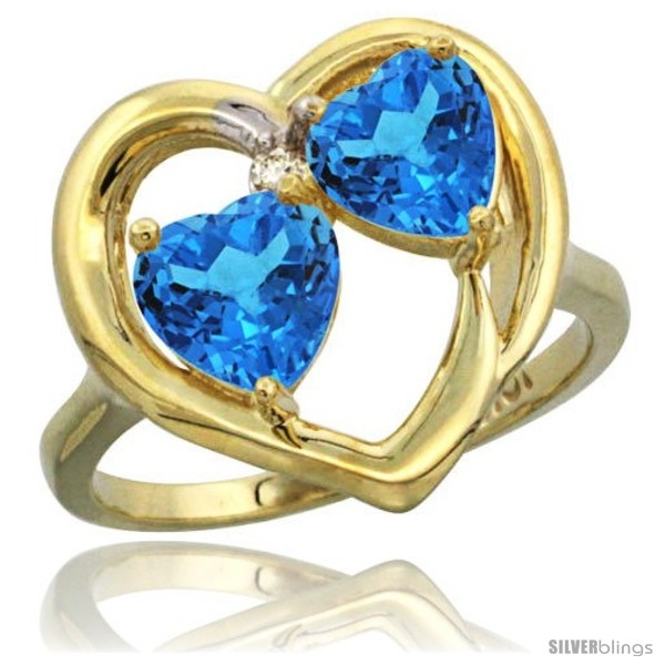 Crystal Heart Ring - Gold - 6 US